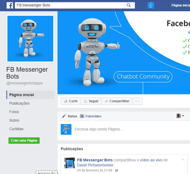 Facebook Messenger Bots Business Page Design