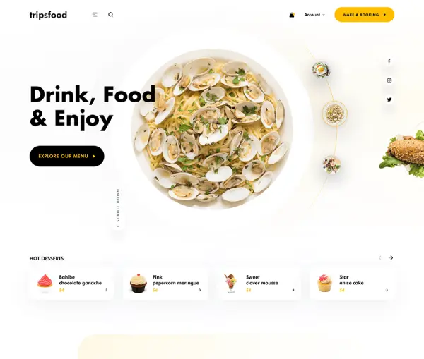Restaurant Website UI/UX Design