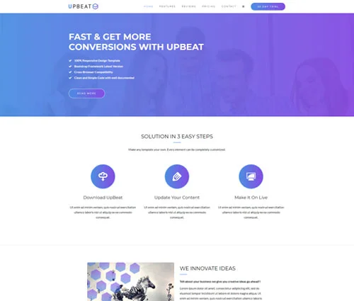 UPBEAT Website UI/UX Design
